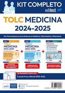 Libro KIT Completo -  TOLC Medicina, Odontoiatria, Veterinaria ( K1) manuale + esercizi commentati + raccolta di quiz 