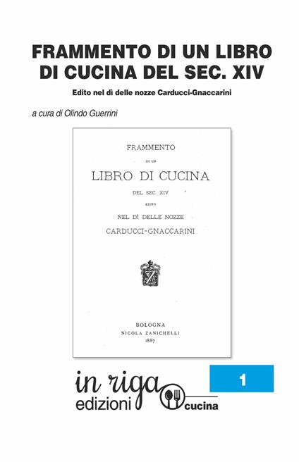 Frammento di un libro di cucina del secolo XIV. Edito nel dì delle nozze Carducci-Gnaccarini - copertina