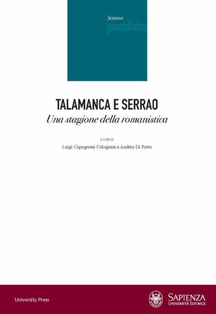 Talamanca e Serrao. Una stagione della romanistica - copertina