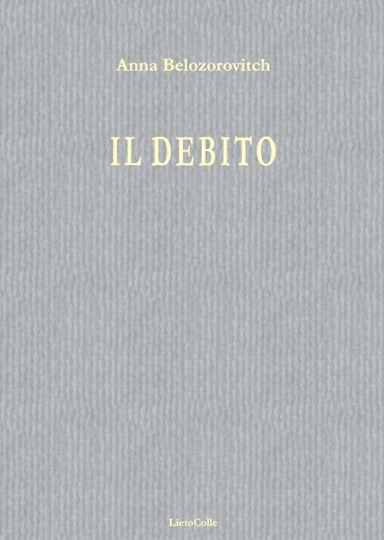 Il debito - Anna Belozorovitch - copertina