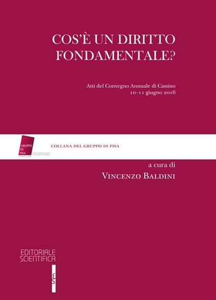 Cos'è un diritto fondamentale? Atti del Convegno (Cassino, 10-11 giugno 2016) - copertina