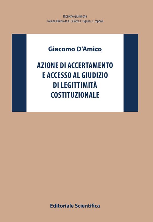 Azione di accertamento e accesso al giudizio di legittimità costituzionale - Giacomo D'Amico - copertina