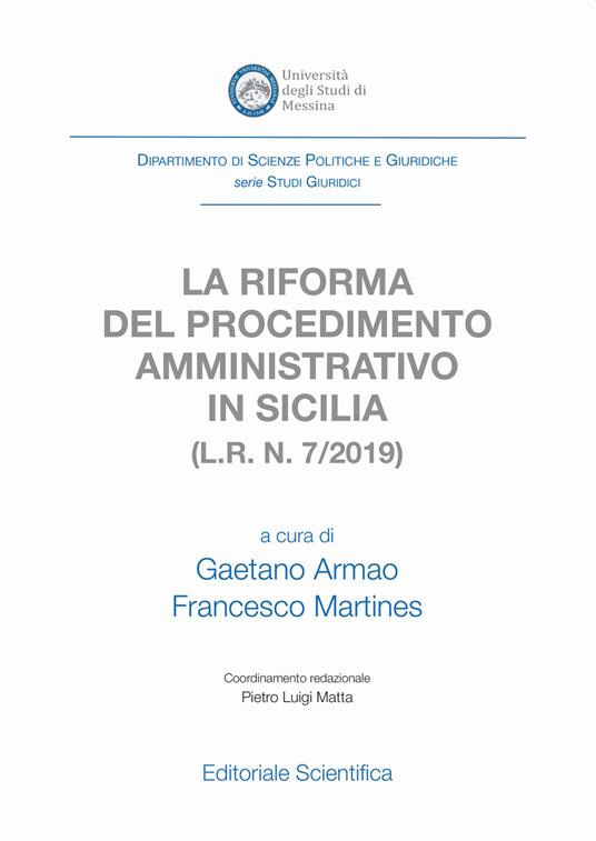 La riforma del procedimento amministrativo in Sicilia (L.R. n. 7/2019) - copertina