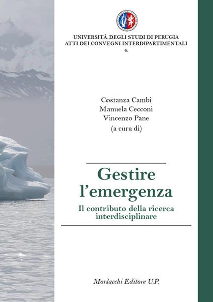 Gestire l'emergenza. Il contributo della ricerca interdisciplinare - copertina