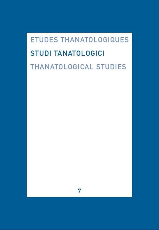 Studi tanatologici. Vol. 7 - copertina