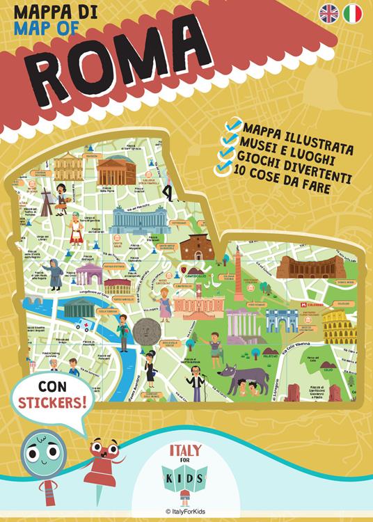 Mappa di Roma illustrata. Ediz. multilingue - copertina