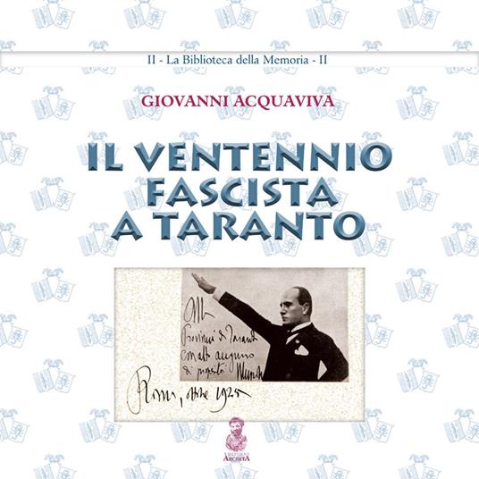 Il ventennio fascista a Taranto - Giovanni Acquaviva - copertina