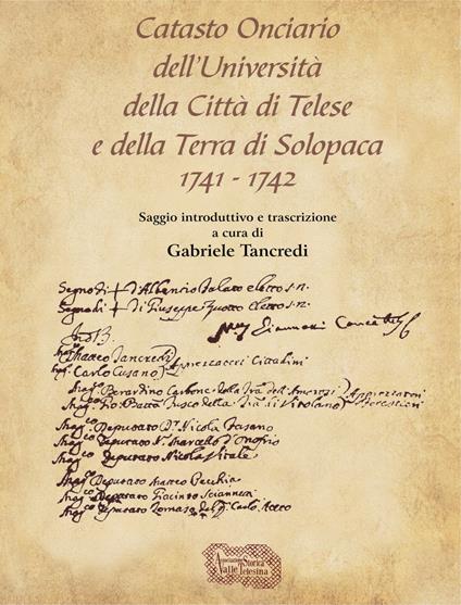 Catasto onciario dell'università della città di Telese e della terra di Solopaca 1741-1742 - copertina