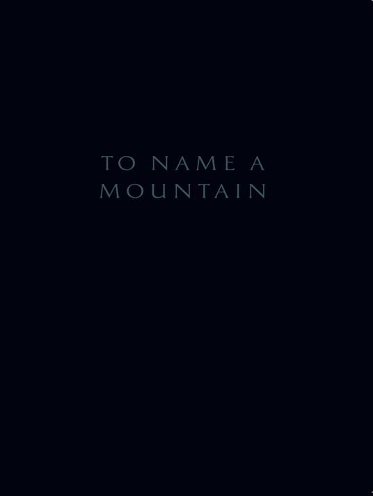 To name a mountain - Alfonso Almendros - copertina