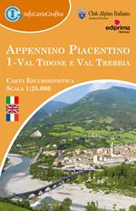 Appennino Piacentino. Carta escursionistica 1:25.000. Ediz. italiana, inglese e francese. Con Guida per l'escursionista. Vol. 1: Val Tidone e Val Trebbia