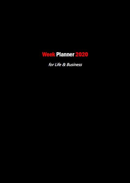 Week planner 2020. For life & business - Daniele Racano - copertina