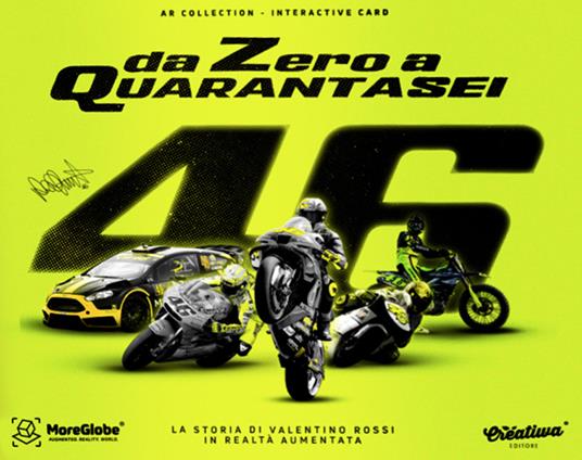 Da Zero a 46. La storia di Valentino Rossi in realtà aumentata. Con box figurine,. Con shopping bag - copertina