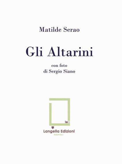 Gli altarini. Ediz. limitata - Matilde Serao - copertina