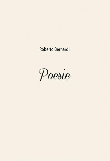 Poesie - Roberto Bernardi - copertina