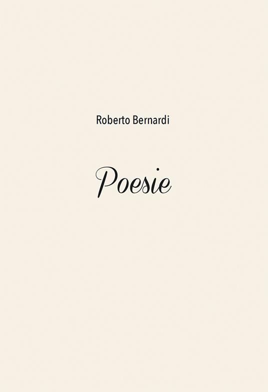 Poesie - Roberto Bernardi - copertina