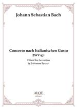 Concerto nach italianischen gusto BWV 971. For accordion. Ediz. per la scuola