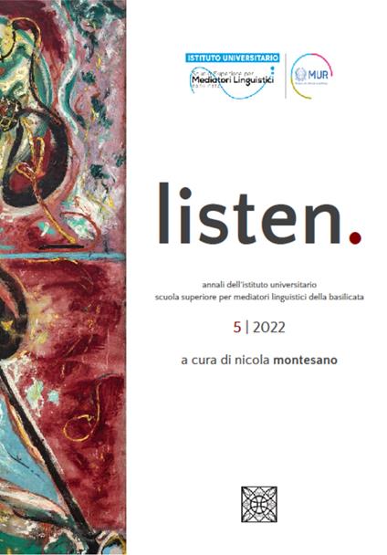 Listen. Annali della Scuola Superiore per Mediatori linguistici della Basilicata (2022). Ediz. multilingue. Vol. 5 - copertina