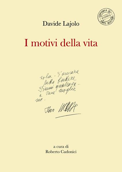 I motivi della vita - Davide Lajolo - copertina