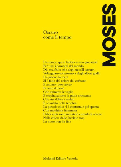 Oscuro come il tempo. Testo francese a fronte - Emmanuel Moses - copertina