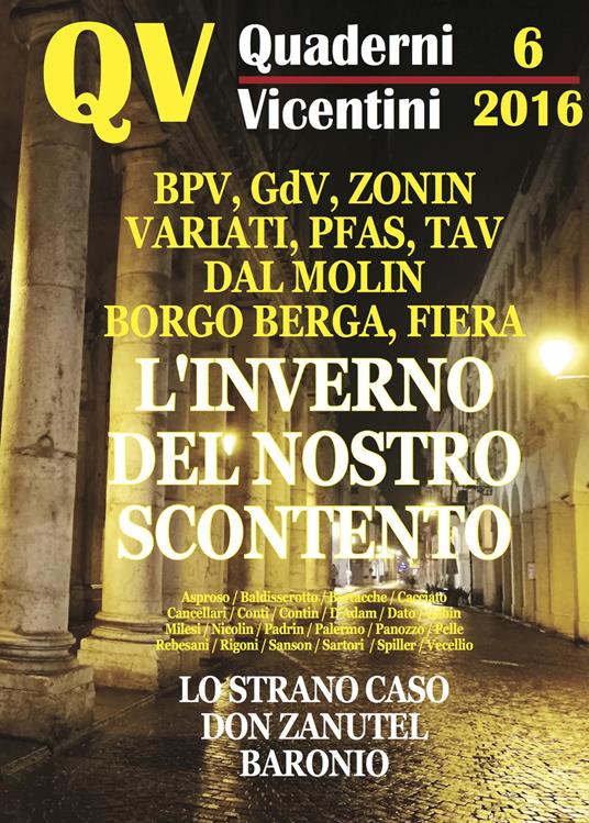 Quaderni vicentini  (2016). Vol. 6 - copertina