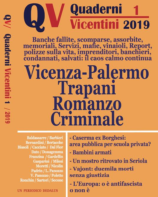 Quaderni vicentini (2019). Vol. 1 - copertina