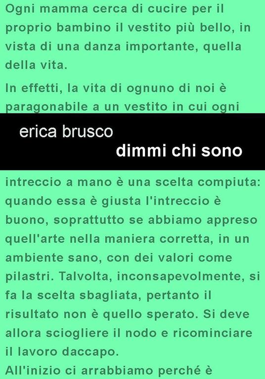 Dimmi chi sono - Erica Brusco - copertina