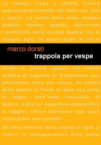 Trappola per vespe - Marco Dorati - copertina