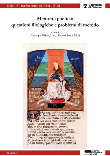 Memoria poetica: questioni filologiche e problemi di metodo - copertina