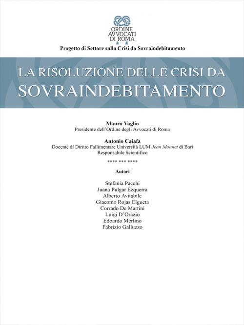 La risoluzione delle crisi da sovraindebitamento - copertina