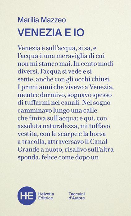 Venezia e io - Marilia Mazzeo - copertina