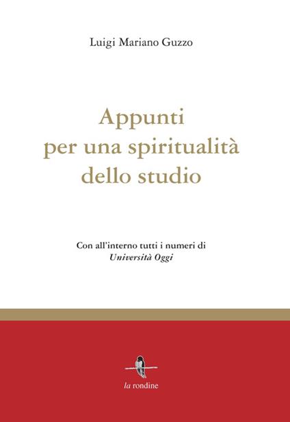 Appunti per una spiritualità dello studio - Luigi Mariano Guzzo - copertina