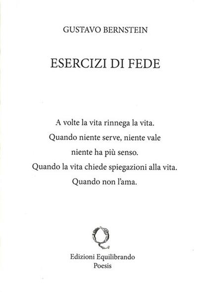 Esercizi di fede - G. Bernstein - copertina