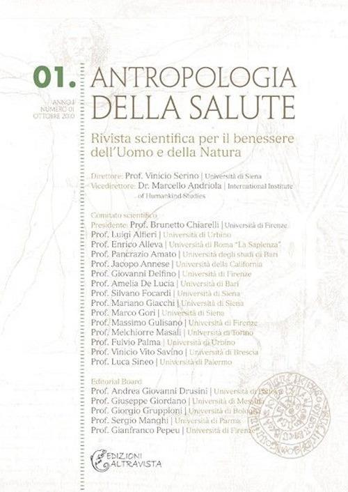 Antropologia della salute (2010). Vol. 1: Evoluzione, corporeità, mente: creatività ed intelligenze, naturali ed artificiali - copertina