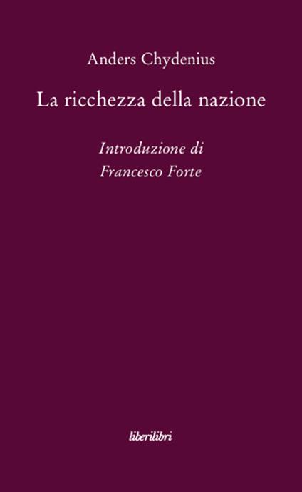 La ricchezza della nazione - Anders Chydenius - copertina