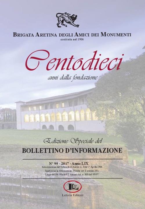 Bollettino d'informazione (2017). Vol. 99: Centodieci anni dalla fondazione. - copertina