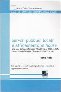 Servizi pubblici locali e affidamento in House - Ilaria Rizzo - copertina