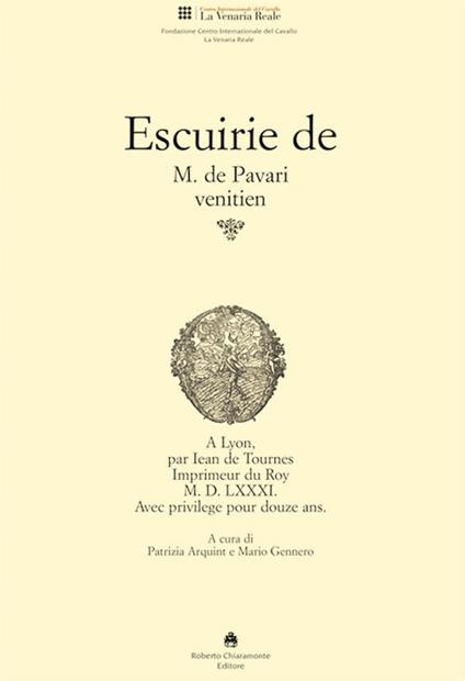 Escuirie de M. de Pavari Venitien. Ediz. italiana e francese - copertina