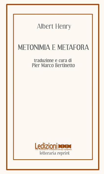 Metonimia e metafora - Albert Henry - copertina