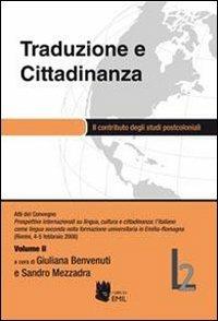 Traduzione e cittadinanza. Il contributo degli studi postcoloniali. Atti del convegno (Rimini, 4-5 febbraio 2008). Vol. 2 - copertina