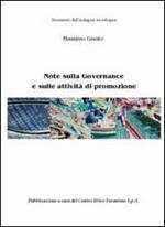 Note sulla governance e sulle attività di promozione. Strumenti dell'indagine sociologica