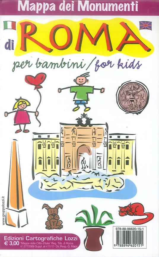 Mappa di Roma per bambini-For kids. Ediz. bilingue - Libro - Edizioni  Cartografiche Lozzi - | IBS