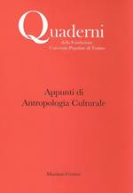 Appunti di antropologia culturale