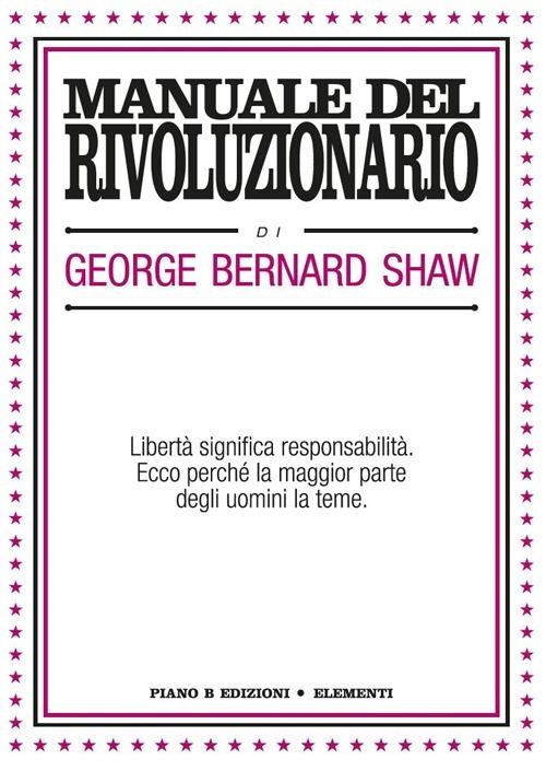 Manuale del rivoluzionario - George Bernard Shaw - copertina