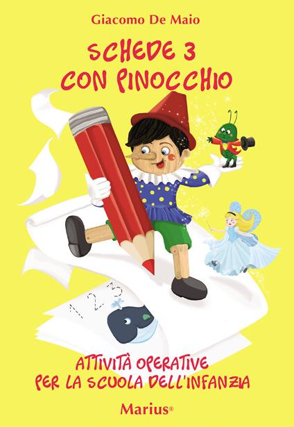 Schede con Pinocchio. Attività operative per la Scuola dell'infanzia. Vol. 3 - Giacomo De Maio - copertina