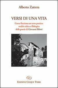 Versi di una vita - Alberto Zattera - copertina