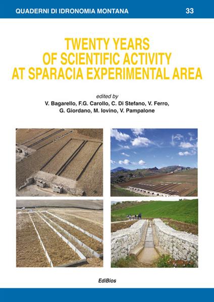 Twenty yeras of scientific activity at Sparacia experimental area - copertina