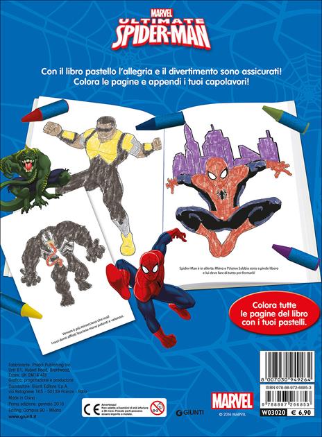 Ultimate Spider-Man. Libro pastello. Ediz. illustrata. Con gadget - Libro -  Marvel Libri 