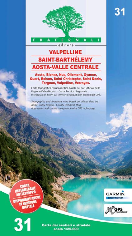 Carta n. 31. Valpelline, Saint-Barthélemy, Aosta 1:25.000 - copertina