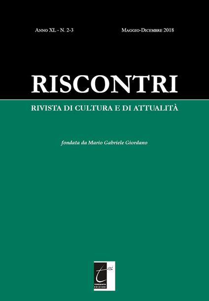 Riscontri. Rivista di cultura e di attualità (2018). Vol. 2-3: Maggio-Dicembre. - copertina