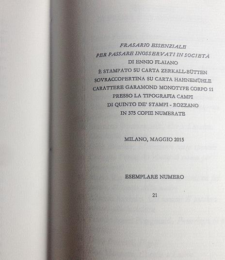 Frasario essenziale per passare inosservati in società - Ennio Flaiano - 2